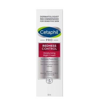 Cetaphil Pro Redness Control Хидратиращ нощен крем за лице за кожа, склонна към зачервявания x50мл