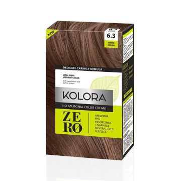 Kolora Zero Безамонячна полутрайна крем-боя за коса 6.3 Кафяв кехлибар
