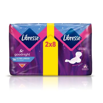 Libresse Ultra Goodnight Duo Нощни дамски превръзки x16 броя