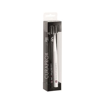 Curaprox Black Is White Четка за зъби, цвят черен и бял х2 броя
