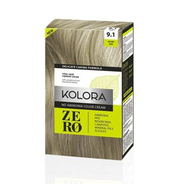 Kolora Zero Безамонячна полутрайна крем-боя за коса 9.1 Сребриста пепел