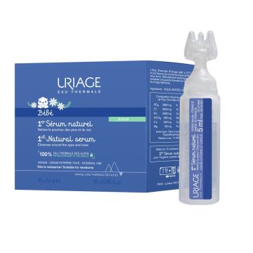 Uriage Bebe 1-er Натурален термален серум за носле и очи 15 монодози х15 мл
