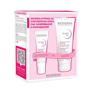 Bioderma Sensibio DS+ Промо комплект за лице Успокояващ крем и Измиващ гел