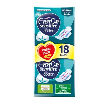 Everyday Sensitive NORMAL Ultra Plus Дамски превръзки х18 броя
