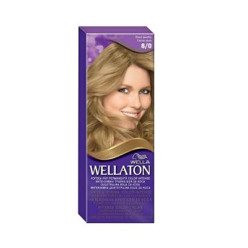 Wellaton Трайна боя за коса за наситен цвят, 8/0 Светло русо