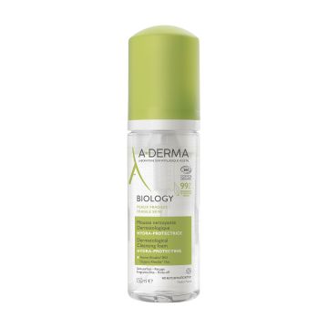 A-Derma Biology Дерматологична хидратираща почистваща пяна за лице x200 мл