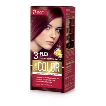 Aroma Color Дълготрайна крем-боя за коса, 27 Наситено червен