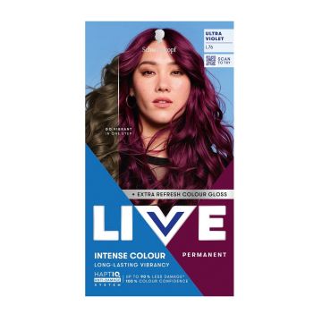 Live Intense Colour Боя за коса с трайност до 15 измивания, цвят L76 Ultra Violet