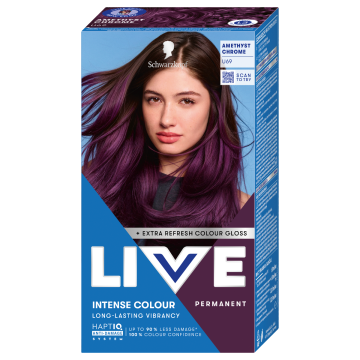 Live Intense Colour Трайна крем боя за коса с метален оттенък, U69 Amethyst Chrome