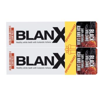 BlanX Black Volcano Избелваща паста за зъби 2х75 мл