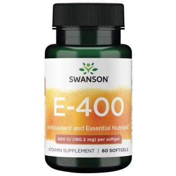 Витамин Е 400IU х60 софтгел капсули Swanson