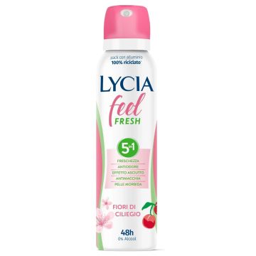 Lycia Feel Fresh 5in1 Део спрей против изпотяване с черешов цвят х150 мл