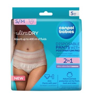 Canpol Babies 2 in 1 Еднократни бикини зза след разждане, размер S/M х5 броя