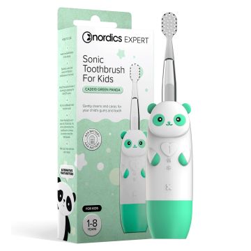 Nordics Kids CA2610 Детска звукова четка за зъби Панда, зелена