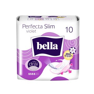 Bella Perfecta Slim Violet Ултра тънки дамски превръзки с крилца х10 броя