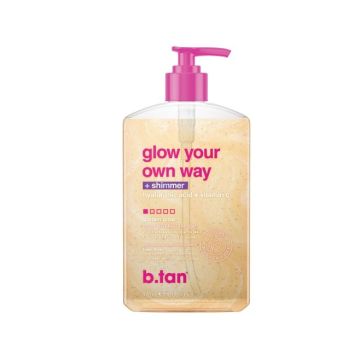 B. Tan Glow Your Own Way Shimmer Гел автобронзант за постепенно потъмняване и блясък х473 мл