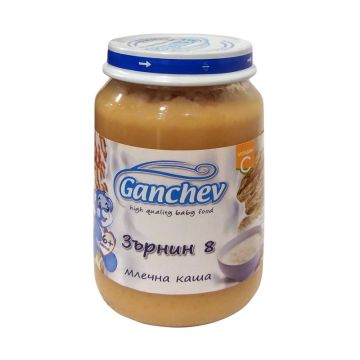 Ganchev Млечна каша зърнин 8 за бебета и деца от 6 месечна възраст х190 грама
