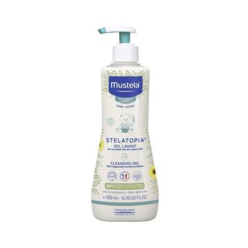 Mustela Stelatopia Крем душ за бебета и деца за атопична кожа x500 мл