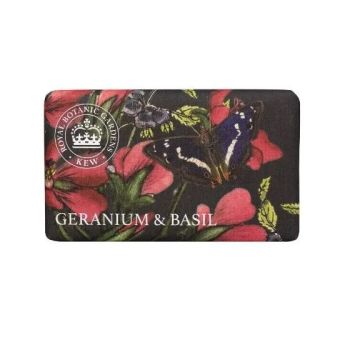 English Soap Geranium & Basil Луксозен сапун с аромат на здравец и босилек х240 грама