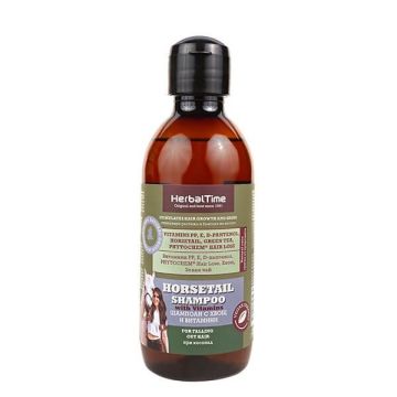 Herbal Time Шампоан за коса с хвощ и витамини против косопад x200 мл