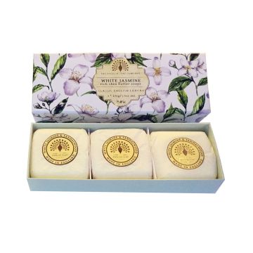English Soap White Jasmine Луксозни сапуни за Бял жасмин 3х100 грама