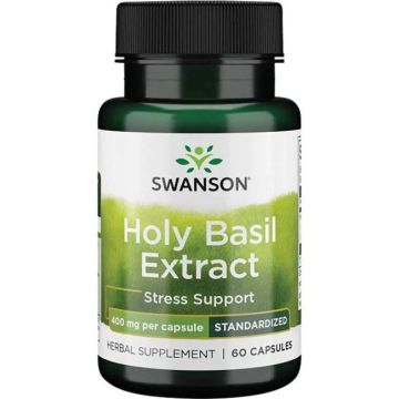 Екстракт от Свещен босилек 400 мг х60 капсули Swanson