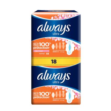 Always Ultra Normal Дамски превръзки х18 броя