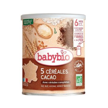 Babybio Био каша с киноа и какао за деца над 6 месеца х220 грама