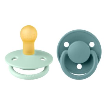 BIBS De Lux  Залъгалка каучук 6+ месеца x2 броя, Nordic Mint/Island Sea