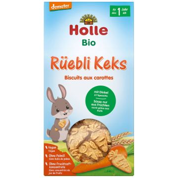 Holle Bio Деметер Спелтови бисквити с моркови за деца над 1 година x125 грама