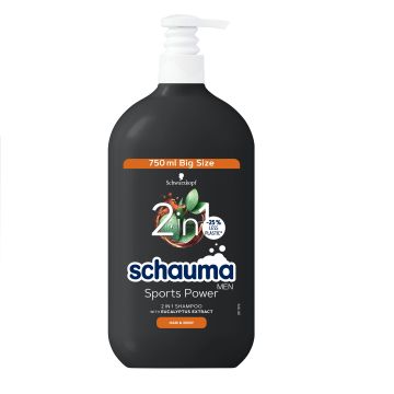 Schauma Men Sports Power 2in1 Шампоан за мъже с екстракт от евкалипт за коса и тяло x750 мл