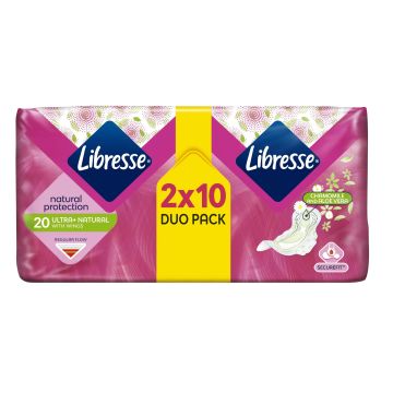 Libresse Ultra Thin Duo Дамски превръзки с алое вера и лайка х20 броя