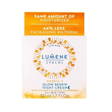 Lumene Nordic-C Valo Нощен крем за лице за блясък и сияние с витамин C x50 мл