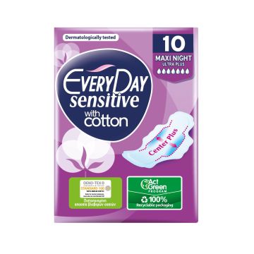 Everyday Sensitive Maxi Night Дамски превръзки х10 броя