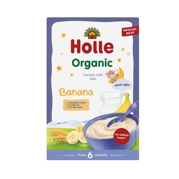 Holle Био бебешка каша с мляко и банан от 6 месечна възраст x250 грама