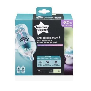 Tommee Tippee Anti-Colic Plus Шише за хранене за деца над 0 месеца 2х260 мл