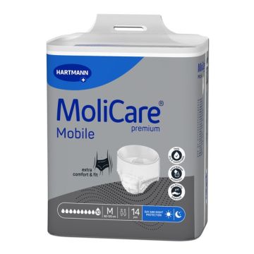 Hartmann MoliCare Mobile Абсорбиращи памперс-гащи за възрастни, 10 капки М x14 броя