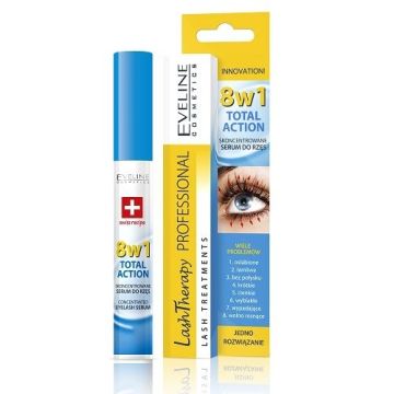 Eveline Total Action Интензивен серум за мигли 8в1 с хиалуронова киселина х10 мл