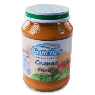 Ganchev Пюре спанак яхния над 4 месечна възраст x190 грама