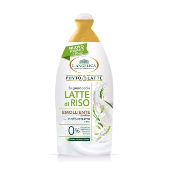 L' Angelica Phyto Latte Успокояващ душ гел и пяна за вана с оризово мляко x520 мл
