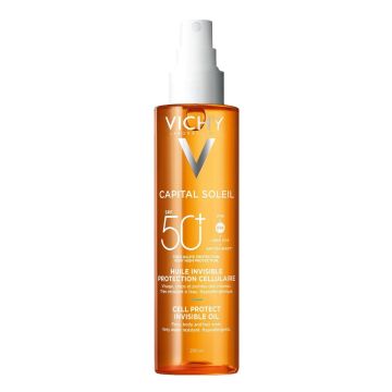 Vichy Capital Soleil Cell Protect Защитно масло за лице, тяло и краищата на косата SPF50+ x200 мл