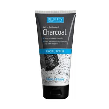 Beauty Formulas Charcoal Детоксикиращ скраб за лице с активен въглен х150 мл