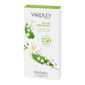 Yardley London Луксозен сапун с аромат на момина сълза 3 броя x100 грама