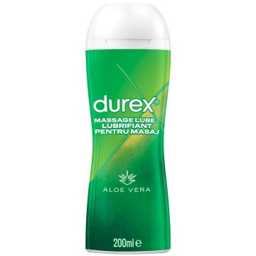 Durex Play Massage Интимен масажен гел и лубрикант 2в1 с алое вера х200 мл