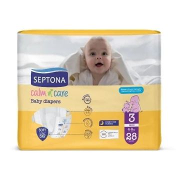Septona Calm N' Care Maxi 4  Пелени за бебета от 8 до 13 киограма х26 броя