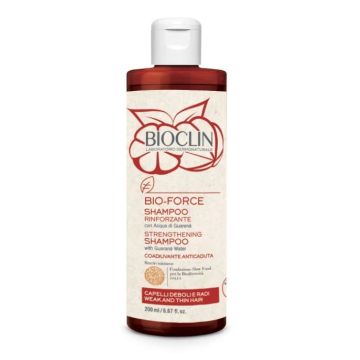 Bioclin Bio-Force Шампоан за увредена, слаба и тънка коса с вода от Гуарана x200 мл