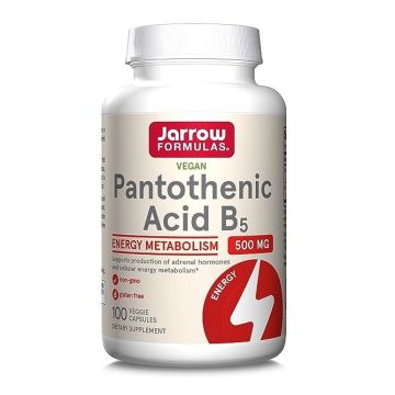 Pantothenic Acid B5 Пантотеновата киселина, 500 мг x100 веге капсули, Jarrow