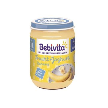 Bebivita Дует йогурт с плодове - банан от 10 месечна възраст х190 грама - 1091