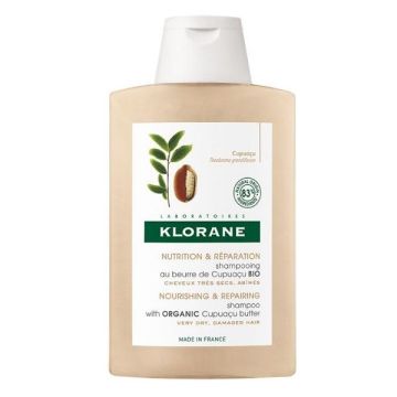 Klorane Подхранващ и възстановяващ шампоан с органично масло от купуасу за суха и увредена коса x200 мл