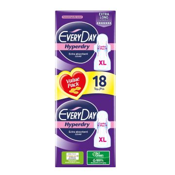 Everyday Hyperdry Extra Long Дамски превръзки х18 броя